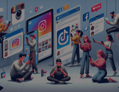 people using social media
