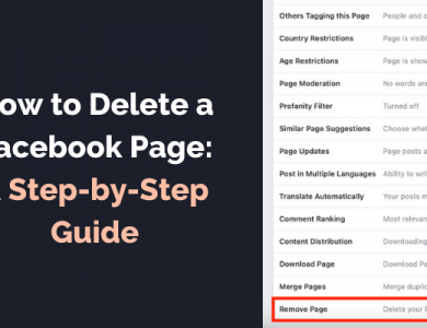 how to delete a Facebook page